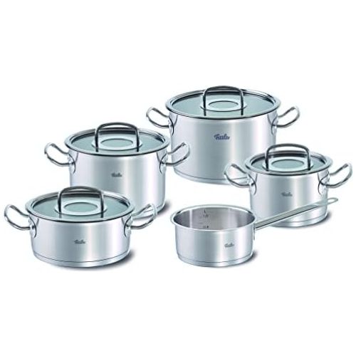  Fissler Original Professional Collection / Stainless Steel Cooking Pot Set with Glass Lid / Saucepans / Induction Gas, Electric, Ceramic