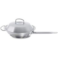 Fissler original-profi Collection 084-833-30-000/0 Wok with Metal Lid 30 cm Made of Robust and Durable Stainless Steel
