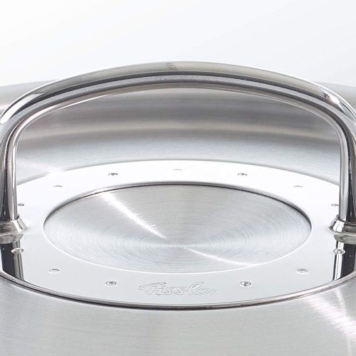  Fissler original-profi Collection 084-833-30-000/0 Wok with Metal Lid 30 cm Made of Robust and Durable Stainless Steel