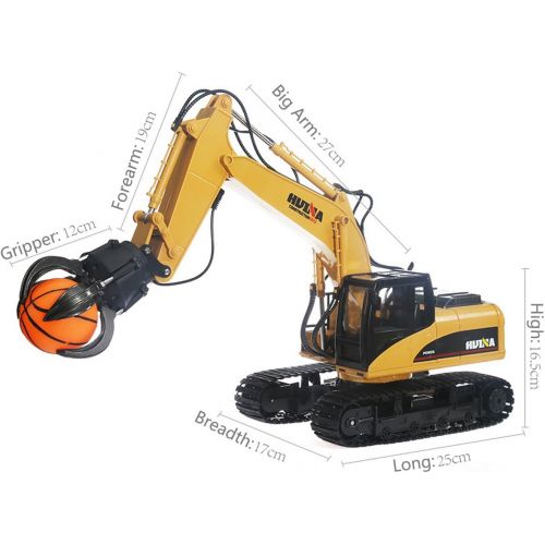  [아마존 핫딜] [아마존핫딜]Fistone RC Truck Timber Grab Loader Crawler Material Handler Alloy Gripper Engineer Machine 2.4G Construction Vehicle Remote Control Tractor Excavator with Recharging Battery Hobby