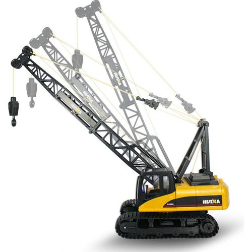  [아마존핫딜][아마존 핫딜] Fistone RC Truck Crawler Tower Crane Hoist Dragline Die-cast Model Lifiting Cable Remote Control Excavator Tractor Digging Engineering Toy Construction Vehicle