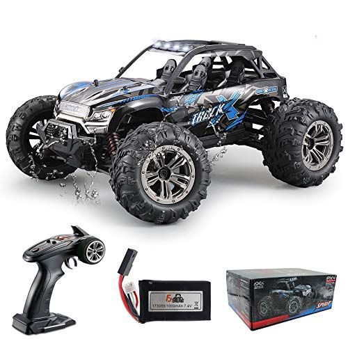  Fistone RC Truck 1/16 High Speed Racing Car , 24MPH 4WD Off-Road Waterproof Vehicle 2.4Ghz Radio Remote Control Monster Truck Dune Buggy Hobby Toys for Kids and Adults