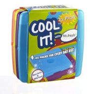 Fit & Fresh Cool Coolers Slim Lunch Ice Packs, Multicolored - Set of 4 by Fit & Fresh