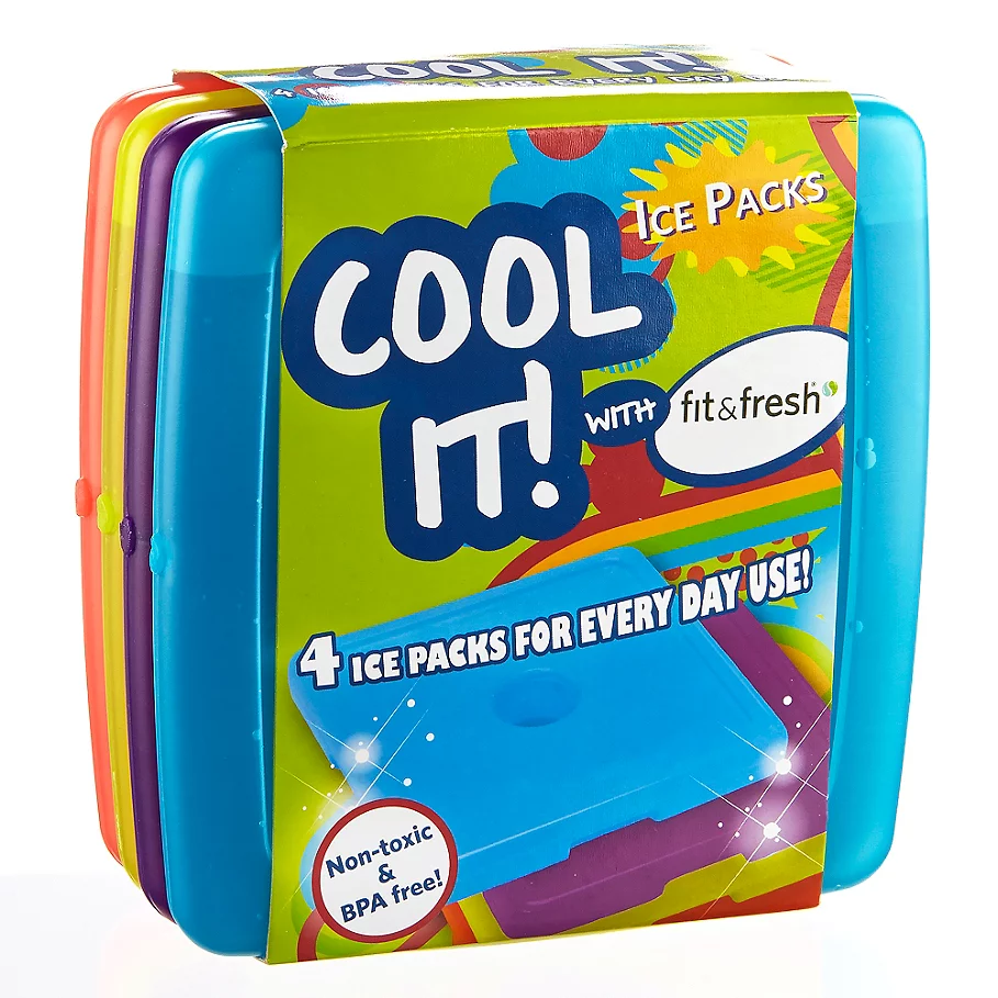  Fit & Fresh Cool Coolers Ice Packs (Set of 4)