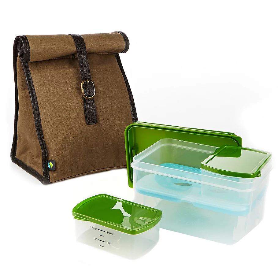Fit & Fresh Classic Insulated Lunch Bag with Ice Pack and Container Set in Brown