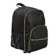Fit & Fresh Sport Mini Backpack for Teens, Black with Gold Hardware, Stylish, Sporty