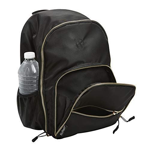  Fit & Fresh Sport Mini Backpack for Teens, Black with Gold Hardware, Stylish, Sporty
