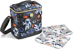 Fit & Fresh Insulated Lunch Box For Kids Boys & Girls, Lunch Bag For Kids With 2 Reusable Snack Bags, School Lunch Box