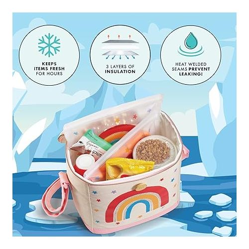  Fit & Fresh Eco-Friendly Insulated Lunch Box - Lunch Bag, Lunch Box for Girls, Lunch Box for Boys, Lunchboxes Medium