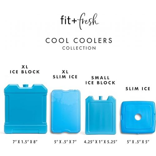  Fit and Fresh Cool Coolers Ice, Large Block, Blue Block