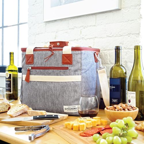  Foundry by Fit + Fresh, 24-Can Insulated Soft Cooler with Removable Liner, Reusable Food & Beverage Beach Cooler Bag, Perfect for Picnics, Tailgating, Trips & Camping Accessories,