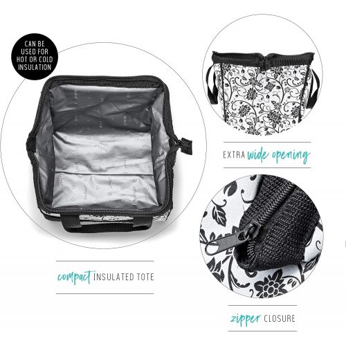  Fit & Fresh Insulated Lunch Bag, Downtown Ebony Floral