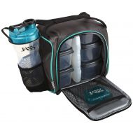 Fit & Fresh Original Jaxx FitPak, Insulated Cooler Lunch Box, Meal Prep Bag with 6 BPA-Free Portion Control Containers, Ice Pack, 28-oz. Shaker, Teal