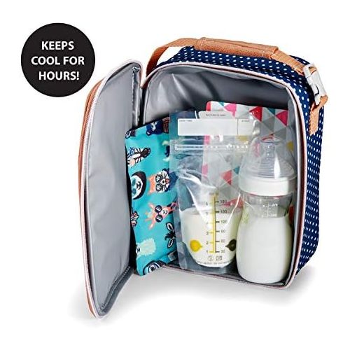  [아마존베스트]Fit & Fresh Soft Cool Coolers Ice Packs, Set of 2 Flexible Ice Packs for Lunch Boxes, Lunch Bags and Coolers, Multi Colo