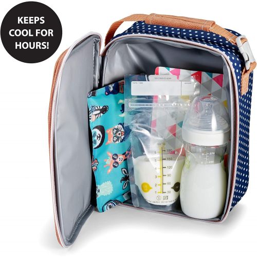  [아마존베스트]Fit & Fresh Soft Cool Coolers Ice Packs, Set of 2 Flexible Ice Packs for Lunch Boxes, Lunch Bags and Coolers, Multi Colo