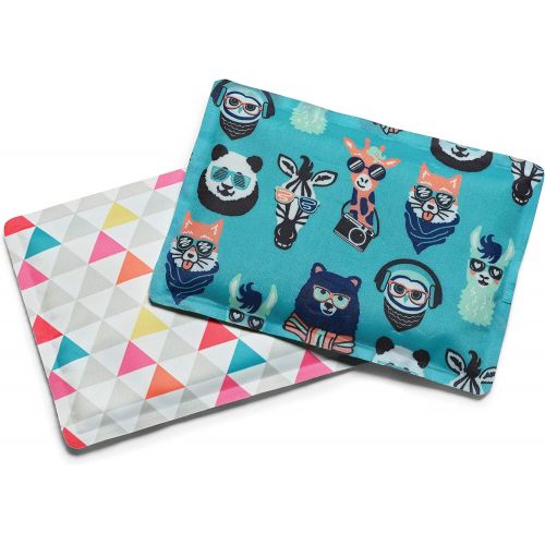  [아마존베스트]Fit & Fresh Soft Cool Coolers Ice Packs, Set of 2 Flexible Ice Packs for Lunch Boxes, Lunch Bags and Coolers, Multi Colo