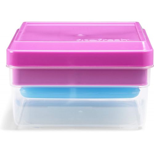  [아마존베스트]Fit & Fresh Divided Lunch Pack Carrier with Removable Ice Pack, Assorted colors