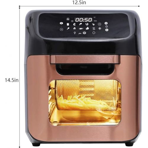  Fit Choice 12.7 Quart 10 in 1 XLarge Capacity Air Fryer Oven, 10 Accessories, 10 Easy Presets W/ Digital Touch Screen Controls & Integrated Digital Temperature Probe, Advanced Prog