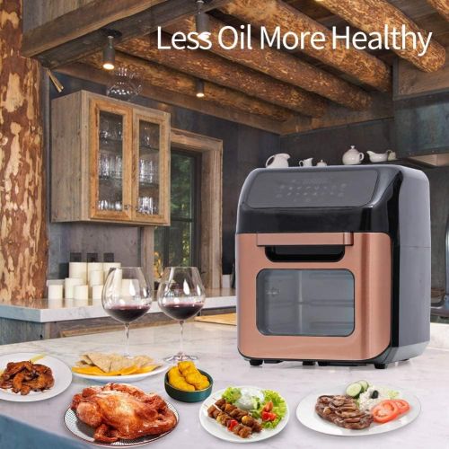  Fit Choice 12.7 Quart 10 in 1 XLarge Capacity Air Fryer Oven, 10 Accessories, 10 Easy Presets W/ Digital Touch Screen Controls & Integrated Digital Temperature Probe, Advanced Prog