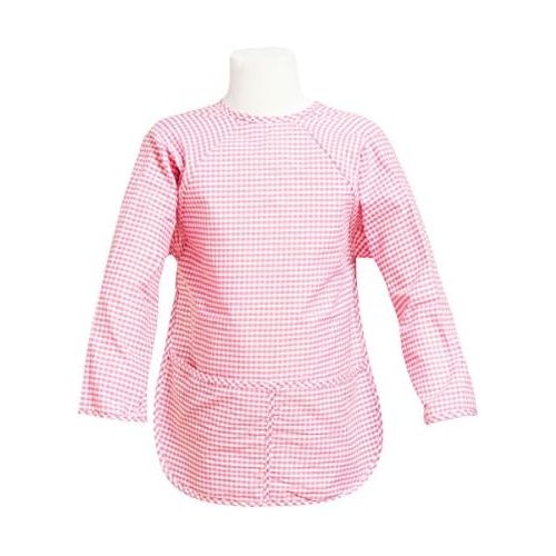  [아마존베스트]Fit Rite Long-Sleeve Art Smock for Kids & Toddler Childrens Artist Waterproof Painting Apron with 2 Pockets (Pink, X-Large 6-8 Years)