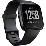 Fitbit Versa Smart Watch, Black/Black Aluminium, One Size (S & L Bands Included)