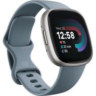 Fitbit Versa 4 Fitness Smartwatch with Daily Readiness, GPS, 24/7 Heart Rate, 40+ Exercise Modes, Sleep Tracking and more, Waterfall Blue/Platinum, One Size (S & L Bands Included)