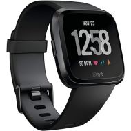 Fitbit Versa Smart Watch, Multisport Tracker, Black/Black Aluminium, One Size (S & L Bands Included) (Renewed)