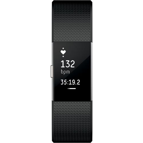  Fitbit Charge 2 Heart Rate + Fitness Wristband, Black, Small (US Version), 1 Count
