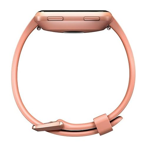  Fitbit Versa Smart Watch, Peach/Rose Gold Aluminium, One Size (S & L Bands Included) - (Renewed)