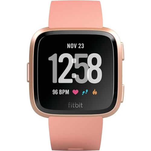  Fitbit Versa Smart Watch, Peach/Rose Gold Aluminium, One Size (S & L Bands Included) - (Renewed)