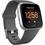 Fitbit Versa Lite Smartwatch,GPS,Charcoal/Silver Aluminum, One Size (S & L Bands Included)