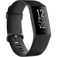 Fitbit Charge 4 Fitness and Activity Tracker with Built-in GPS, Heart Rate, Sleep & Swim Tracking, Black/Black, One Size (S & L Bands Included) (Renewed)