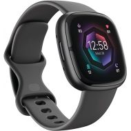 Fitbit Sense 2 Advanced Health and Fitness Smartwatch with Tools to Manage Stress and Sleep, ECG App, SpO2, 24/7 Heart Rate and GPS, Shadow Grey/Graphite, One Size (S & L Bands Included)