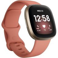 Fitbit Versa 3 Health & Fitness Smartwatch with GPS, 24/7 Heart Rate, Alexa Built-in, 6+ Days Battery, Pink/Gold, One Size (S & L Bands Included)