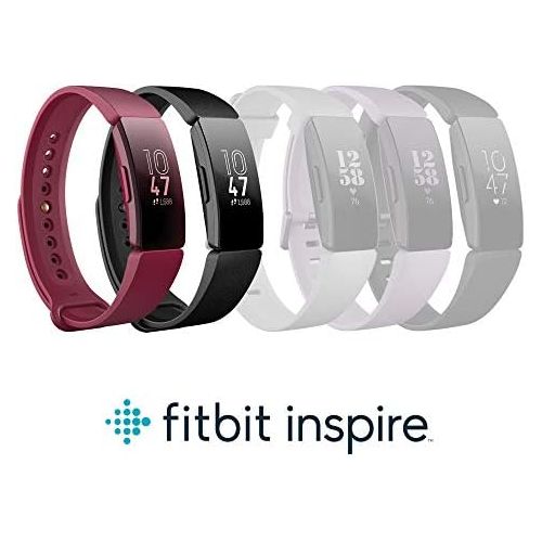  Fitbit Inspire Gesundheits- & Fitness Tracker mit automatischer Trainings Erkennung, 5 Tage Akkulaufzeit, Schlaf- & Schwimm-Tracking, Schwarz