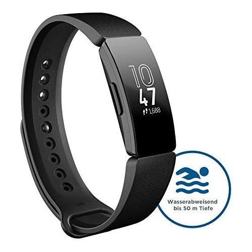  Fitbit Inspire Gesundheits- & Fitness Tracker mit automatischer Trainings Erkennung, 5 Tage Akkulaufzeit, Schlaf- & Schwimm-Tracking, Schwarz