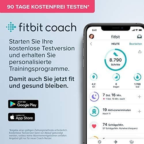  Fitbit Inspire Gesundheits- & Fitness Tracker mit automatischer Trainings Erkennung, 5 Tage Akkulaufzeit, Schlaf- & Schwimm-Tracking, Schwarz