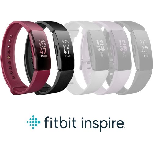  Fitbit Inspire Gesundheits- & Fitness Tracker mit automatischer Trainings Erkennung, 5 Tage Akkulaufzeit, Schlaf- & Schwimm-Tracking, Schwarz