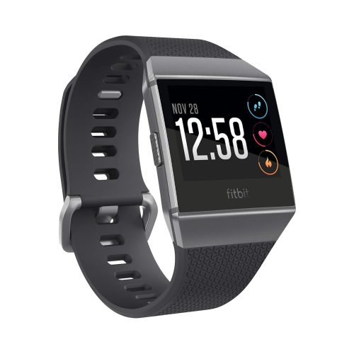  Fitbit Ionic Health & Fitness Smartwatch, Dunkelgrau und Rauchgrau,Einheitsgroesse