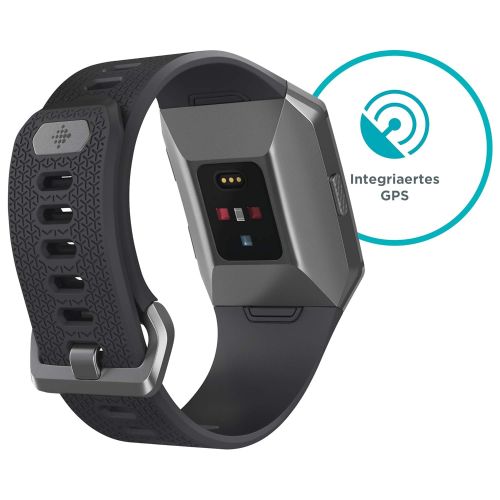  Fitbit Ionic Health & Fitness Smartwatch, Dunkelgrau und Rauchgrau,Einheitsgroesse