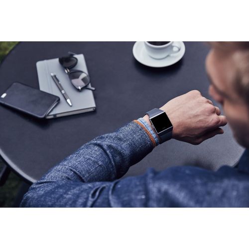  Fitbit Ionic Health & Fitness Smartwatch, Dunkelgrau und Rauchgrau,Einheitsgroesse