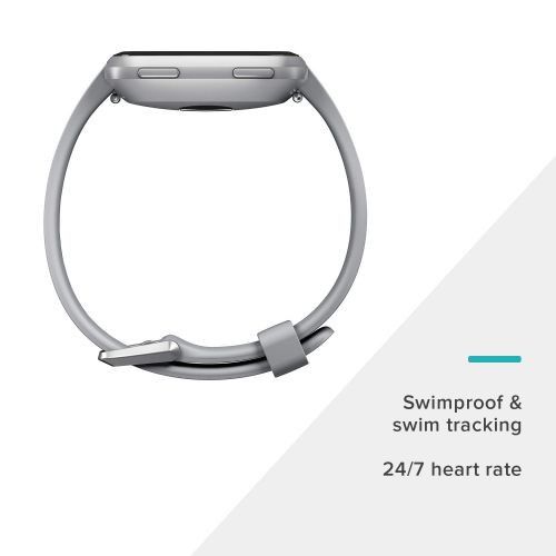  [아마존 핫딜]  [아마존핫딜]Fitbit Versa Smart Watch, Gray/Silver Aluminium, One Size (S & L Bands Included)