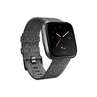 [아마존 핫딜]  [아마존핫딜]Fitbit Versa Special Edition Smart Watch, Charcoal Woven, One Size (S & L Bands Included)