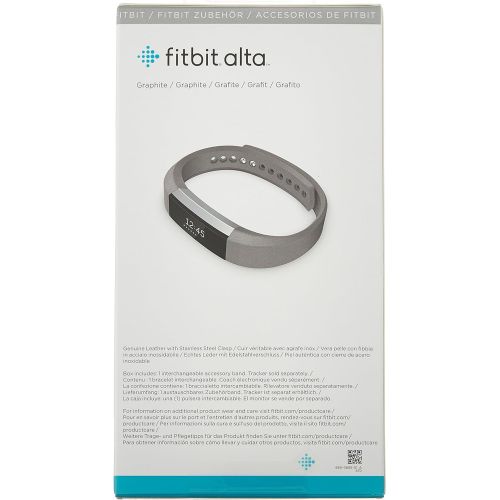  [아마존베스트]Fitbit Alta, Accessory Band, Leather, Graphite, Small