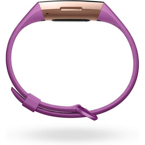  [아마존베스트]Fitbit Charge 3 Fitness Activity Tracker, Rose Gold/Berry, One Size (S & L Bands Included)