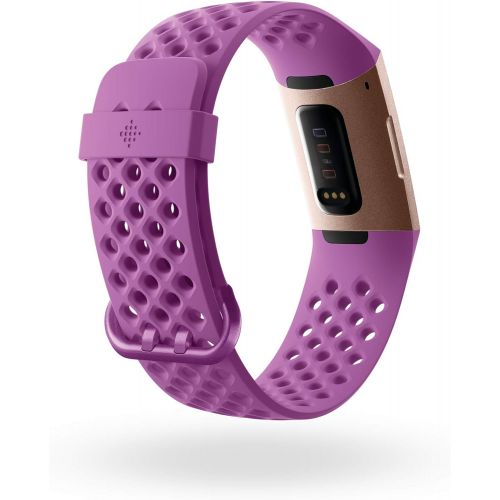  [아마존베스트]Fitbit Charge 3 Fitness Activity Tracker, Rose Gold/Berry, One Size (S & L Bands Included)