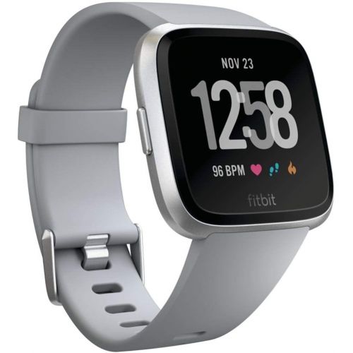  [아마존베스트]Fitbit Versa Smart Watch, Gray/Silver Aluminium, One Size (S & L Bands Included)