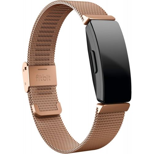  [아마존베스트]Fitbit Inspire HR & Inspire Accessory Band, Stainless Steel Mesh, Official Fitbit Product, Rose Gold, One Size