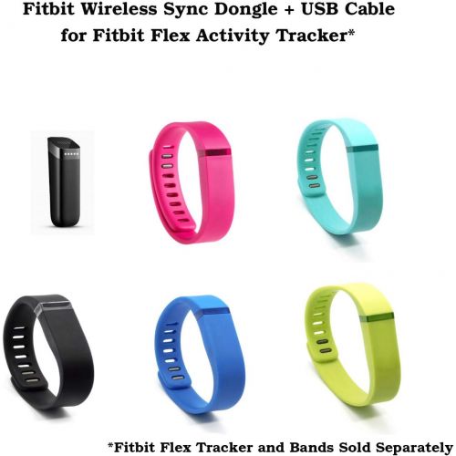  [아마존베스트]Fitbit FB150 Wireless Sync Dongle with USB Charging Cable Cord for Fitbit Flex Wireless Activity Tracker - Bulk Packaging