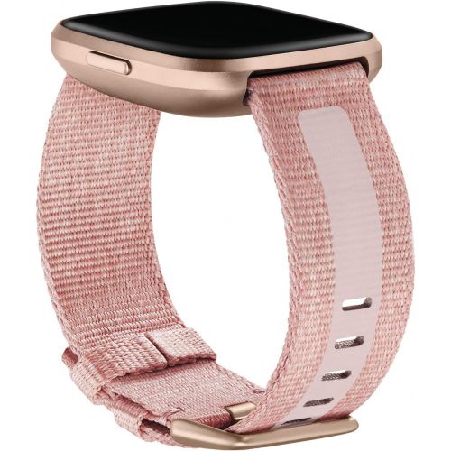  [아마존베스트]Fitbit Versa Family Accessory Band, Official Fitbit Product, Woven Reflective, Pink, Large